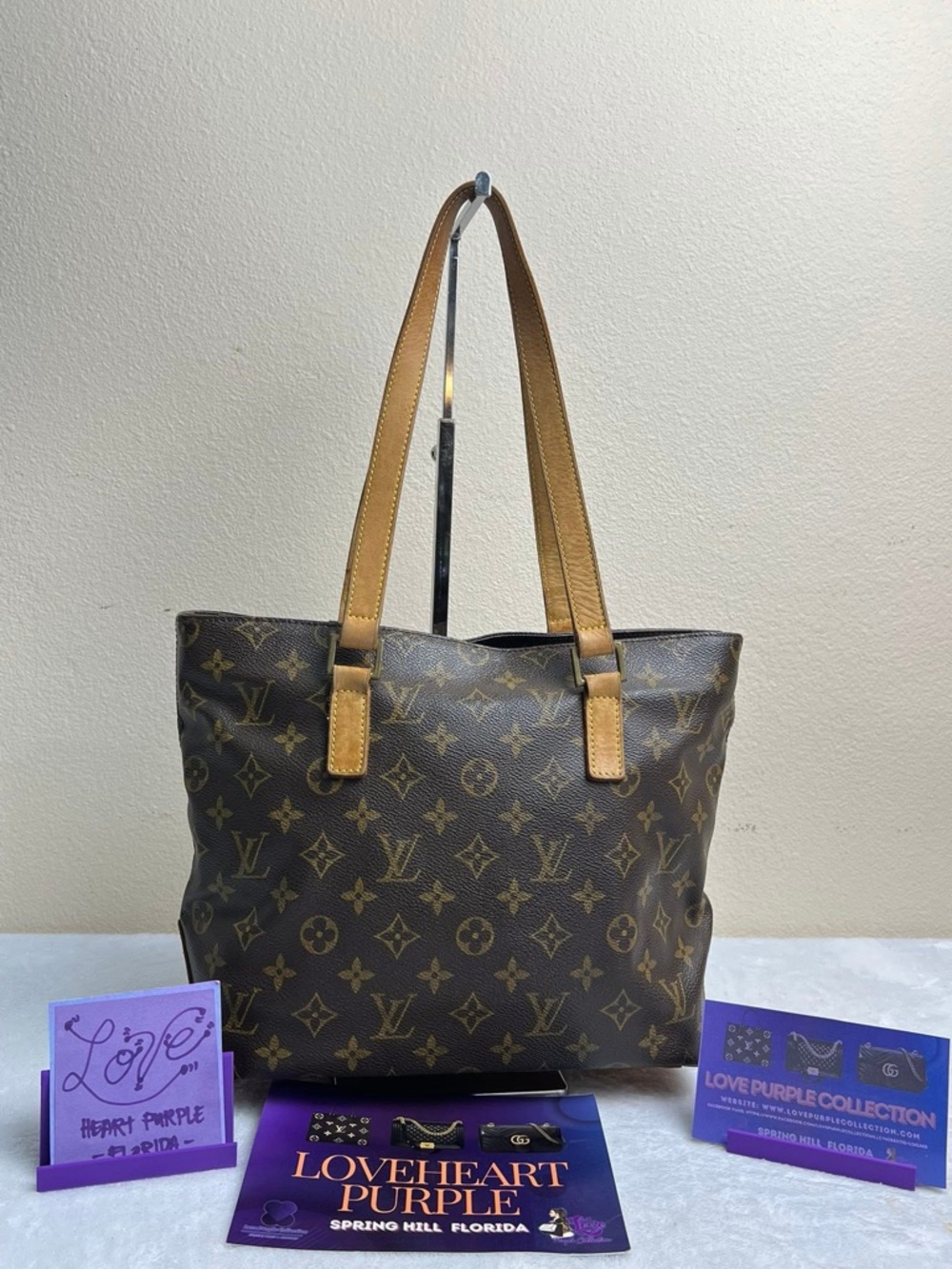 Cabas Piano Monogram Canvas Tote Bag in Brown - Picture 6 of 11